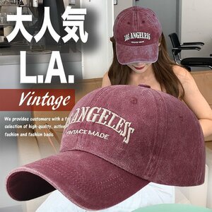 LA Los Angeles LOS ANGELESS cap hat baseball cap outdoor men's lady's baseball low cap 7987175 wine new goods 1 jpy start 