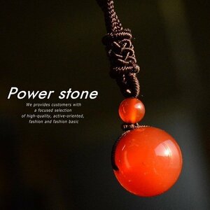 16mm Power Stone necklace choker men's lady's natural stone ..UP..menou red ..7992054.. new goods 1 jpy start 