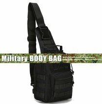 ボディバッグ バッグ ワンショルダー メンズ Military ミリタリー ボディーバッグ 7998661 ブラック 新品 1円 スタート_画像2