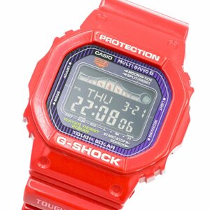 1円 稼働 美品 CASIO カシオ G-SHOCK Gショック GWX-5600C G-LIDE Gライド タフソーラー レッド QZ クオーツ SSB 腕時計 239920240326