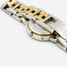 1円 HERMES エルメス クリッパー QZ クオーツ デイト 白銀文字盤 SS レディース ウォッチ 女性用 腕時計 ラウンド ブランド 359620240514_画像6