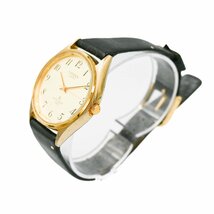 1円 CITIZEN シチズン 2830-262891 K QZ クオーツ 3針 ゴールド 金文字盤 GP メンズ 腕時計 男性用 ラウンド レザー ブランド 359220240514_画像2