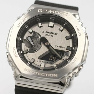 1円 稼動 良品 CASIO G-SHOCK Gショック GM-2100-1AJF メタルカバード カシオーク オクタゴン QZ アナデジ 黒文字盤 腕時計 364320240514