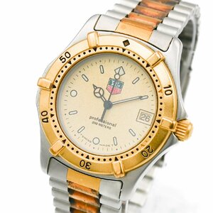 1 jpy operation TAG HEUER TAG Heuer 2000 series 964.013-2 Professional 200M QZ quarts gold face SS GP wristwatch 253420240402