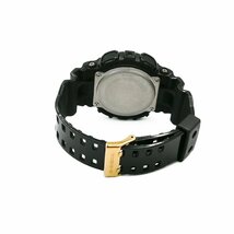 1円 稼働 美品 CASIO カシオ G-SHOCK Gショック GA-110GB ハイパーカラーズ ブラック×ゴールド QZ クオーツ アナデジ 腕時計 354820240514_画像4