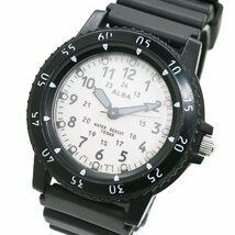 1円 SEIKO ALBA セイコー アルバ V501-0CF0 QZ クオーツ 3針 クリーム系文字盤 メンズ 腕時計 メンズウォッチ ラウンド 36920240423_画像1