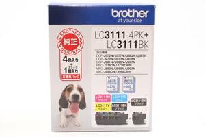 未使用 brother 純正 インク LC3111-4PK+LC3111BK 4色5個（シアン・マゼンタ・イエロー・ブラック） ブラザー ITA1YOEP20P0-YR-L025