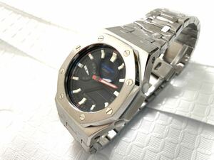 カシオ　CASIO ジーショック G-SHOCK ミッドサイズ GMA-S2100WT-7A1JF 本体付き　フルメタルカスタム　新品ベゼルベルト　カシオーク