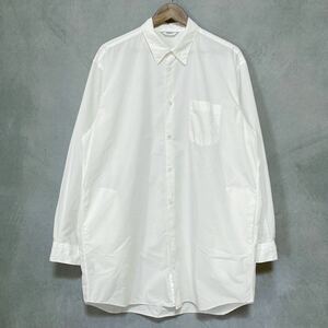 FUJITO フジト Big Silhouette Shirt タイプライター ビッグシルエット シャツ ギャザー オーバーサイズ ロングシャツ size.M ホワイト