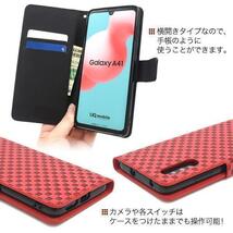 Galaxy A41 SC-41A (docomo)/SCV48 (au) ギャラクシー スマホケース ケース 手帳型ケース チェック柄手帳型ケース_画像5