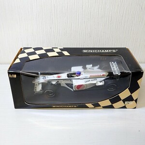 ケ20【80】1円～ ミニチャンプス MINICHAMPS 1/18 ミニカー BAR HONDA 03 J.ヴィルヌーヴ F1カー