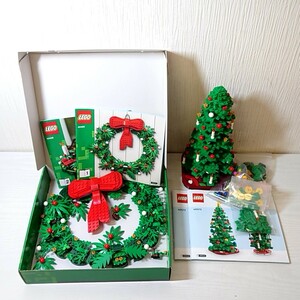 ヘ5【100】1円～ LEGO レゴ 40573 クリスマスツリー / 40426 クリスマスリース 2in1 REBUILD INTO / 組立済 まとめセット
