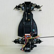 NK17【100】1円～通電確認済 タミヤ 1/10 電動RC 2WD バギー ダイナストーム Dyna-Stoam シャーシ_画像2