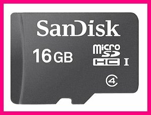 新品 SanDisk microSDHC 16GB クラス4 SDSDQM-016G-B35