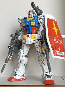 HG 1/144 ジ・オリジン版 ガンダム 中期型 小改修部分塗装 完成品 機動戦士ガンダム THE ORIGIN