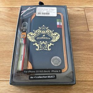 iPhoneX/XS用 オロビアンコOrobianco Book case/Navy 未開封