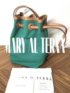 【 MARY AL TERNA 】肩掛け巾着バッグ グリーン