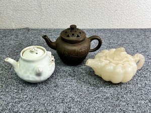 ⑬ 骨董 急須 茶壷 3点 詳細不明 中国骨董？ 中国古玩？ G02