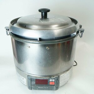 [F]　リンナイ　業務用ガス炊飯器　αかまど炊き　RR-30G1　12年製　6L3升炊き　LPガス用　電源コード難あり