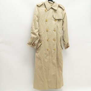  б/у Burberry zBurberrys Londonnoba проверка Vintage тренчкот Англия производства LONG4 E5403/1 кнопка недостача пятна и т.п. трещина есть 