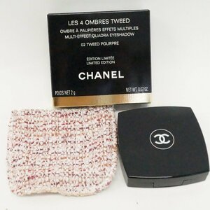 未使用 シャネル CHANEL アイシャドウ レ キャトル オンブル ツイード 02 ツイード プールプル