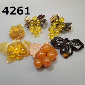 AC-4261* all book@ tortoise shell brooch grape ....20240514