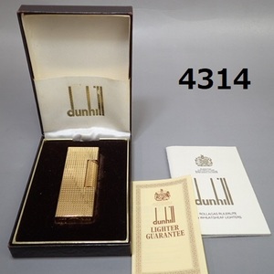 AC-4314◆dunhill　ダンヒル　ローラーライター　ゴールドカラー　ダイヤモンドカット　火花なし　箱付