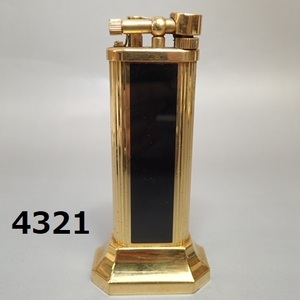 AC-4321*dunhill Dunhill настольный зажигалка Gold × черный вспышка OK