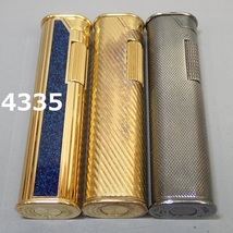 AC-4335　dunhill　ダンヒル　ローラーライター　スリム　ゴールド×ブルー　ゴールドカラー　シルバーカラー　火花OK　金張_画像1