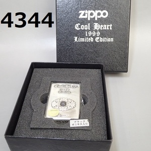 AC-4344◆ZIPPO ジッポ- 1999 限定品　ブラックオニキス入　SILVER 10ミクロン　デッドストック　未使用保管