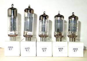 試験済真空管ラジオに 5MK9,6AR5,6AV6,6BD6,6BE6 5本松下(回路例、動作例付き)