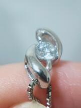 pt900 0.302ct 一粒ダイヤ ネックレス トップ 1粒ダイヤ 天然ダイヤモンド ペンダントトップ 【検索】0.30ct K18 pt850_画像3