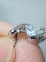 pt900 0.302ct 一粒ダイヤ ネックレス トップ 1粒ダイヤ 天然ダイヤモンド ペンダントトップ 【検索】0.30ct K18 pt850_画像4