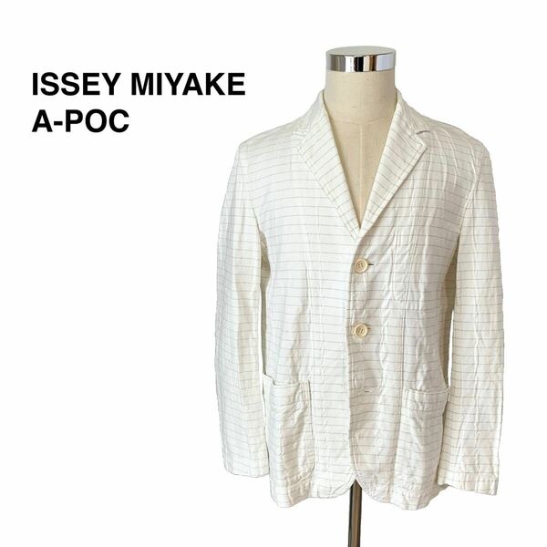 美品 ISSEY MIYAKE A-POC イッセイミヤケ エイポック 3B テーラードジャケット M 日本製 ブレザー 90s ヴィンテージ vintage オムプリッセ