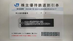 JR西日本株主優待鉄道割引券(5割引券)　2024年6月30日まで　番号通知対応します