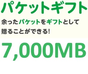 mineo マイネオ パケットギフト 7000MB 送料無料 おすすめです！ 容量希望対応