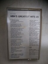 T5921　カセットテープ　アバ ABBA'S GREATEST HITS 20_画像1