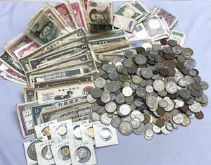 【14021～15650】外国銭おまとめ　貨幣　紙幣　コイン　総重量約2.3㎏　未選別