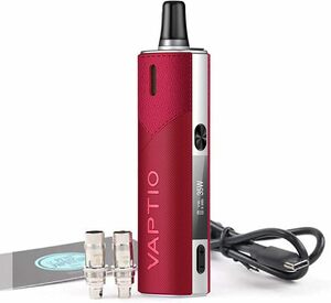 レッド Vaptio 電子タバコスターターキット 内蔵1500mAhバッテリー 爆煙 Vape 35W Pod Kit Cosmo