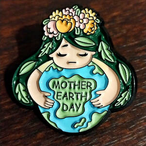 ピンバッチ　母なる地球の日　ピンバッジ　ファウヌス　ローマ神話　女神　ディアナ　ドライアド　エコ　環境問題　SDGｓ　