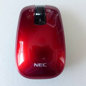 NEC　純正　ワイヤレスマウス　MG-1132　赤　レッド　動作確認済み　中古