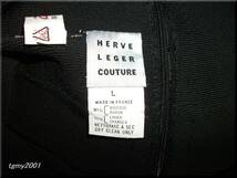 HERVE LEGER COUTURE　フランス製　セレブ愛用 エルベ レジェ クチュール　上品な黒ワンピース　小さめL　美品_画像5