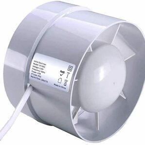 100mm ダクト用換気扇 ブースターファン静音インラインダクト通気用送風機、ダクト、通気口、育成用テントでの空調用排気の画像1