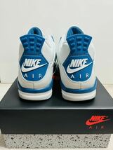 新品未使用！定価以下〜!AIR JORDAN 4 RETRO 28.5 10.5 OFF WHITE/MILITARY BLUE-NEUTRAL GREY 抽選当選品 オフホワイトミリタリーブルー_画像4