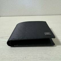 【新型】【新品】PORTER ポーター 二つ折り　財布 CURRENT カレント ブラック　黒　レザー　052-02204_画像3