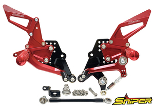 CBR250RR MC51 バックステップ赤 ABS対応3ポジション＋ レーシング用6ポジション SNIPER スナイパー SP0096R