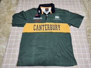CANTERBURY カンタベリー 半袖ラガーシャツ ポロシャツ グリーン メンズ XL