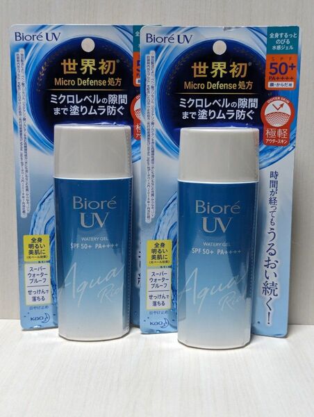 日焼け止め ビオレUV アクアリッチ ウォータリージェル SPF50+PA++++ 顔、からだ用