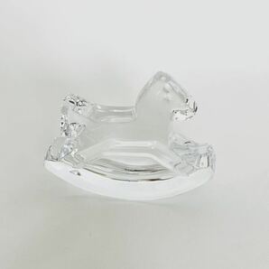 Baccarat バカラ クリスタル 木馬 ガラス インテリア クリア 馬 高さ約6.5cm 横幅約8cmの画像1