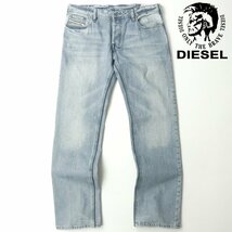 美品 イタリア製 DIESELディーゼル ZATINY 008GR ヴィンテージ加工 インディゴデニムブーツカットパンツ W36 L34 XXL【相場価格￥48,500-】_画像1